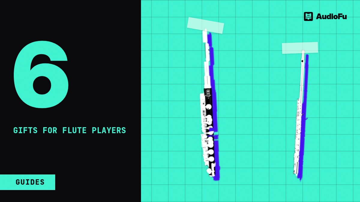 Gifts for flute players: a piccolo, an alto flute, a mic that clips onto the headjoint