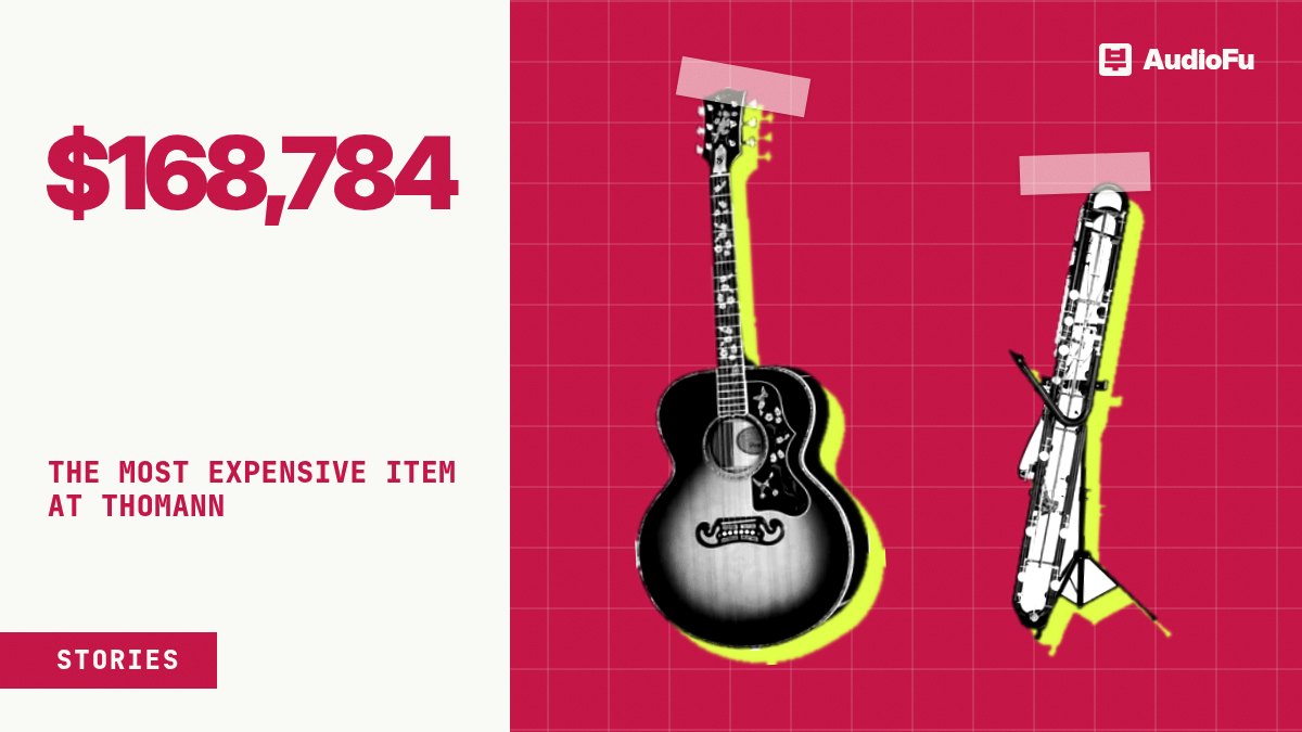 Thomann's most expensive instruments: three guitars over $167,000 and a giant clarinet