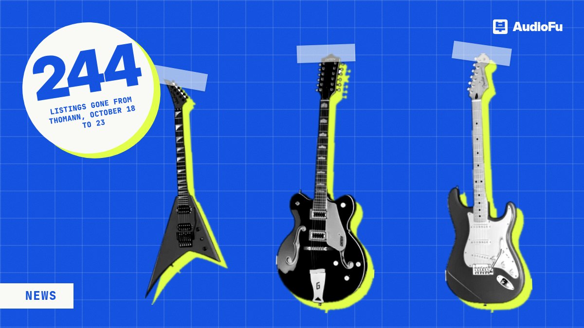 244 listings left Thomann this week: Jackson, Gretsch and Fender lost the most