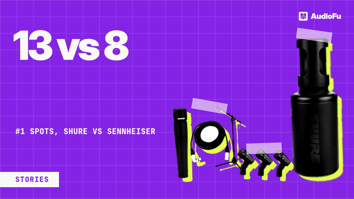 Shure vs Sennheiser: Sennheiser has three times the microphones, Shure takes more #1 spots