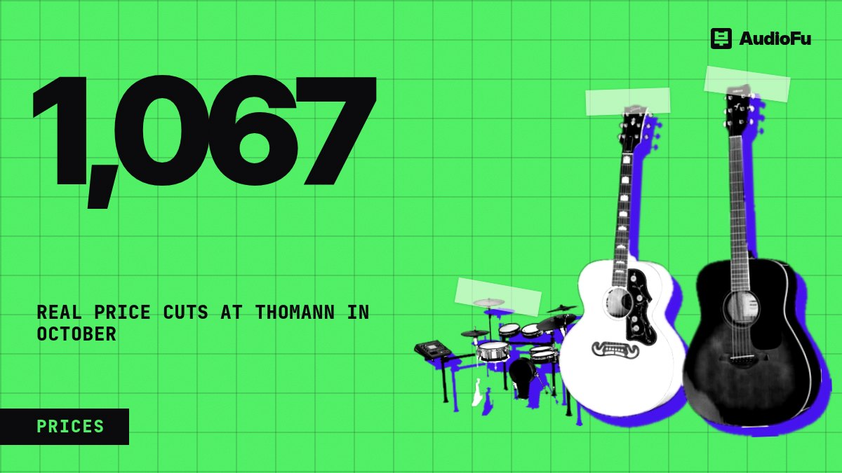 October at Thomann: 1,067 real price cuts, 520 real rises and a sale that ended