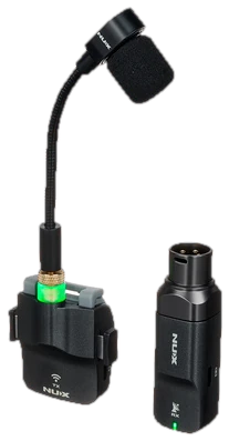 Wireless instrument microphone systems