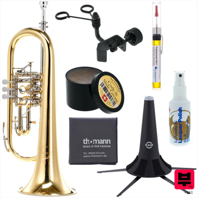 B&S 17/2T-L Bb Flugelhorn Set - Professional Music Instrument Photo