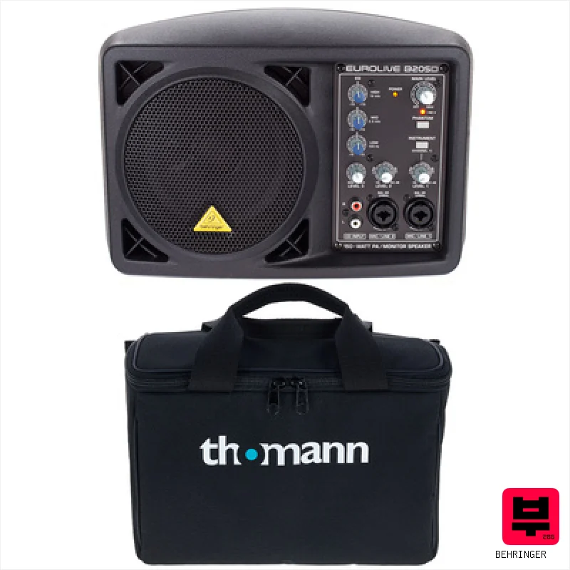Behringer B205D Bag Bundle - Active Full-Range PA Speakers