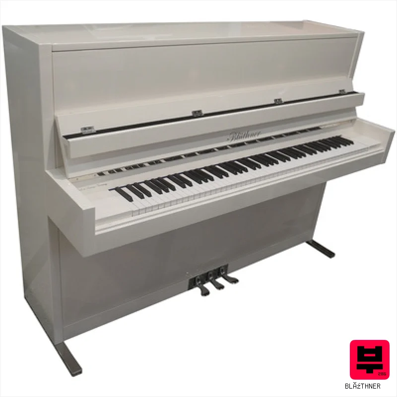 Blüthner Model D white - Professional Music Instrument Photo