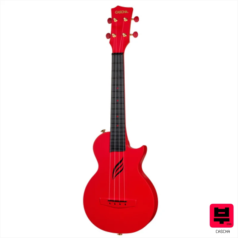Cascha Carbon Concert Ukulele Set RD - Concert Ukuleles
