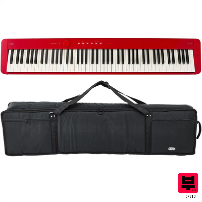 Casio PX-S1100 RD Softcase Bundle - Compact Digital Pianos