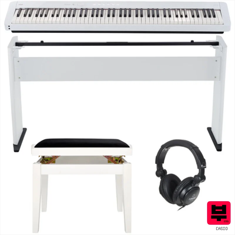 Casio PX-S1100 WE Deluxe Bundle - Compact Digital Pianos