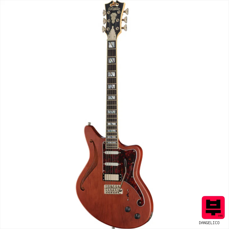 DAngelico Deluxe Bedford SH Matte Walnut - Alternative Design Guitars