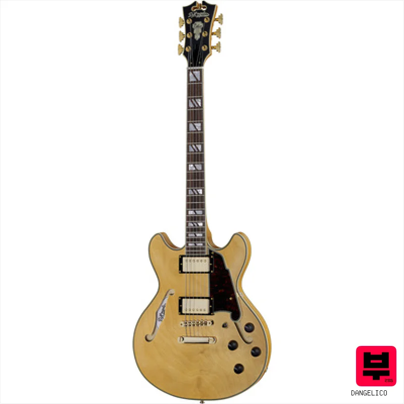 DAngelico Deluxe Mini DC Satin Honey - Semiacoustic Guitars