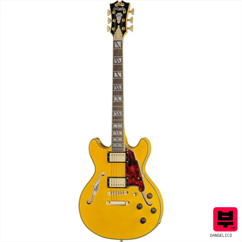 DAngelico Excel Mini DC Amber - Semiacoustic Guitars