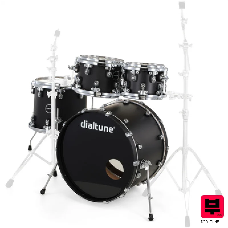 Dialtune 4-pcs Maple Set Matte Black - Drum Shell Sets