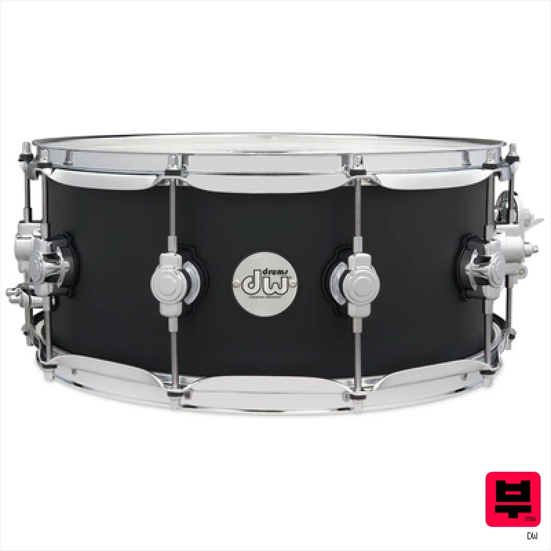 DW 14"x06" Design Black Satin SD - Professional Music Instrument Photo