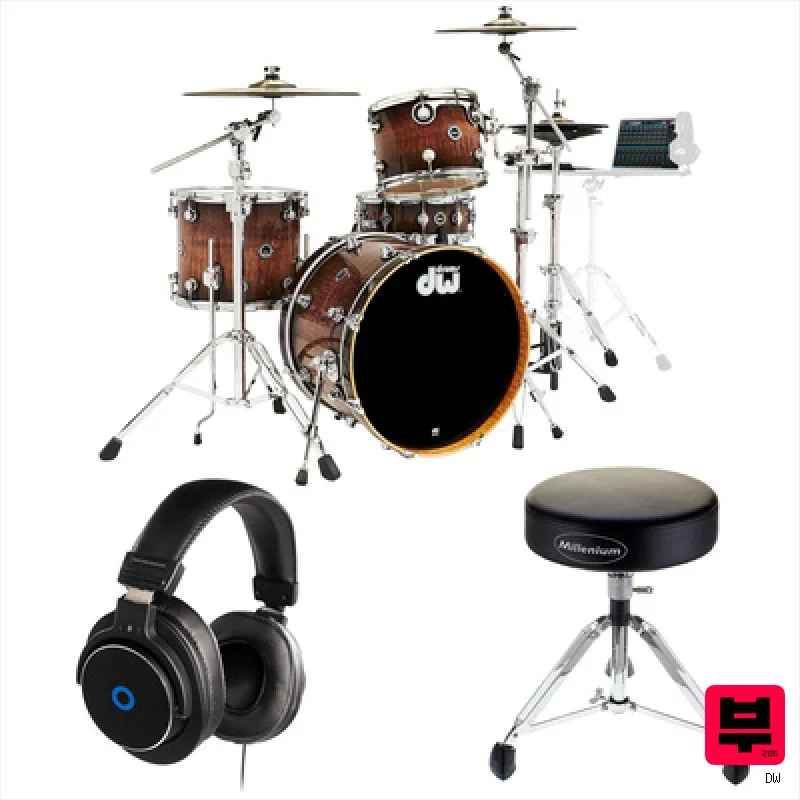 DW DWe E33 Drum Kit Exotic Bundle - Professional Music Instrument Photo