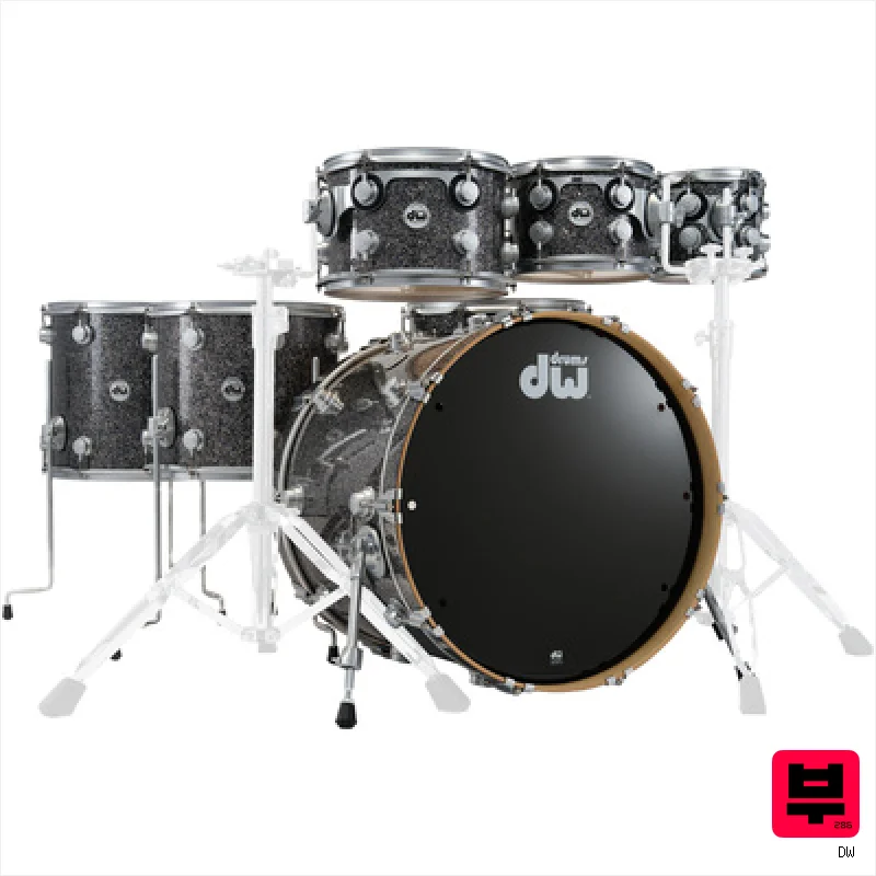 DW Finish Ply 7-Piece Blk. Galaxy - Premium Drum Kits