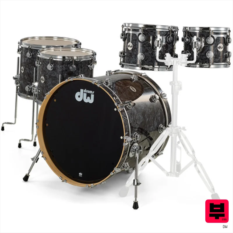DW Finish Ply Black Diamond - Premium Drum Kits