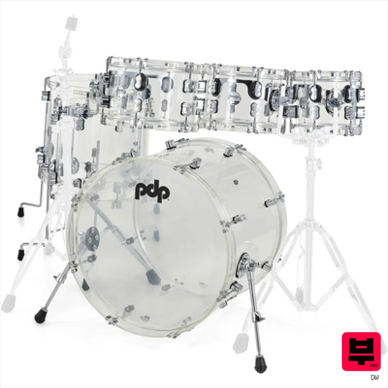 DW PDP Concept Clear Acrylic 6pc - Drum Shell Sets