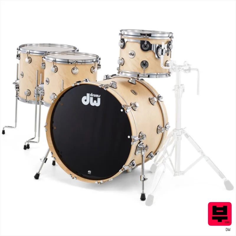 DW Satin Oil 1up 2down Natural - Premium Drum Kits