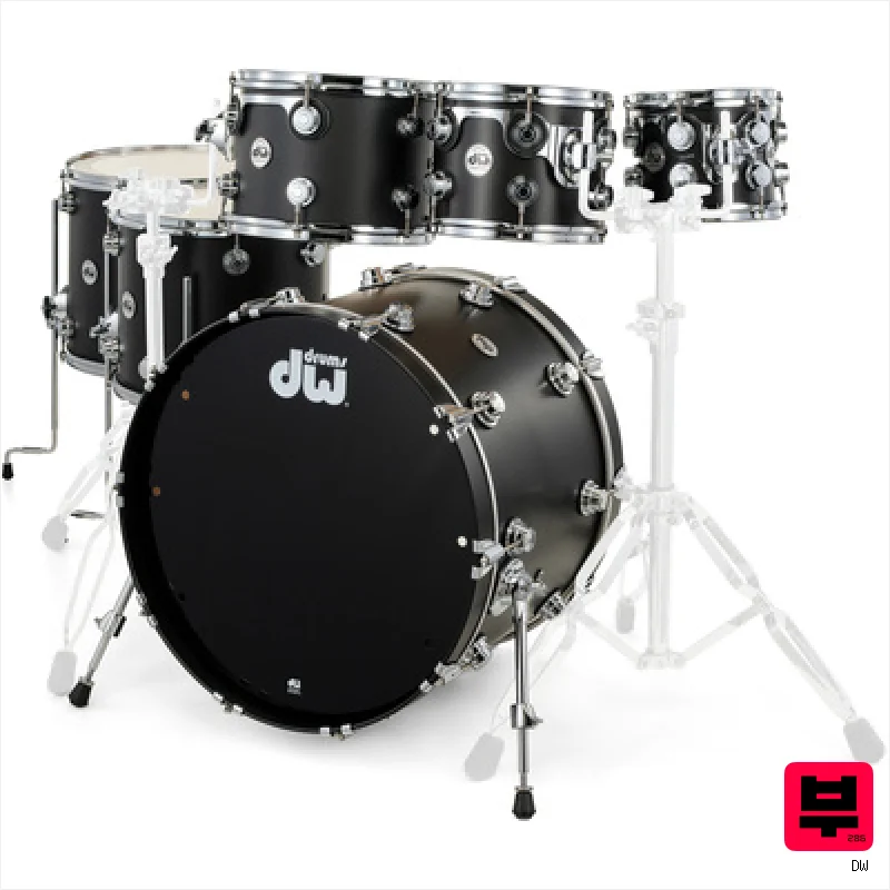 DW Satin Oil Ebony Set 6pcs - Premium Drum Kits