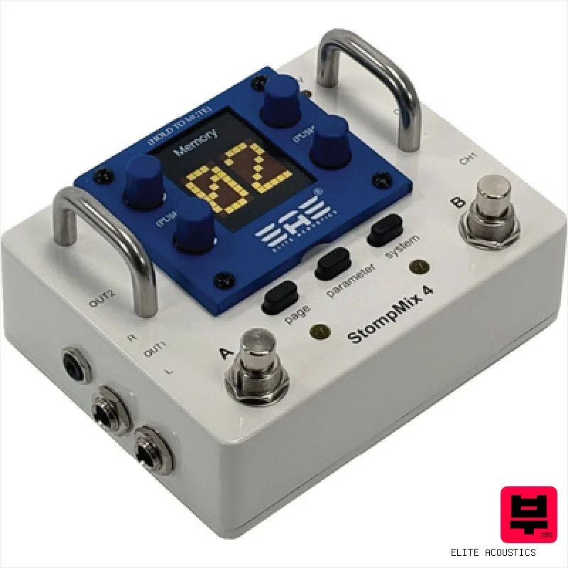Elite Acoustics Stompmix 4 Pedal Mixer White - Digital Mixers