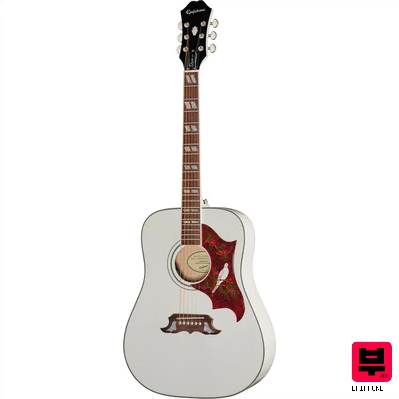 Epiphone Dove Studio Alpine White - Dreadnought Acoustic Guitars