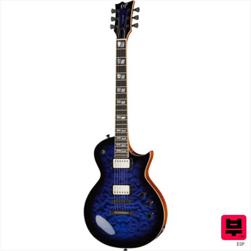 ESP Eclipse QM Dark Blue Sunburst - Professional Music Instrument Photo