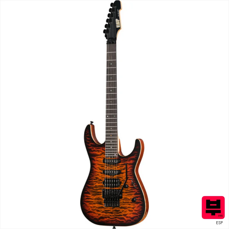 ESP M-III FR QM FSH BH Tiger Eye - Professional Music Instrument Photo