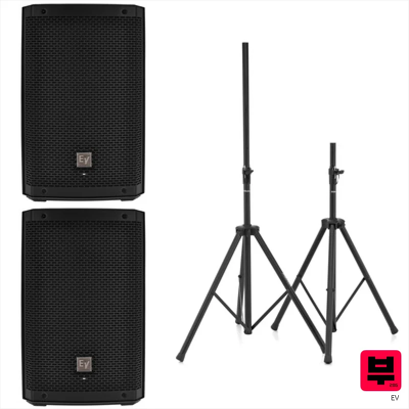 EV ZLX 8P G2 Stereo Stand Bundle - Active Full-Range PA Speakers