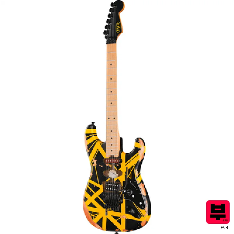 Evh Frankie Striped MN Relic B/Y - ST Style Guitars