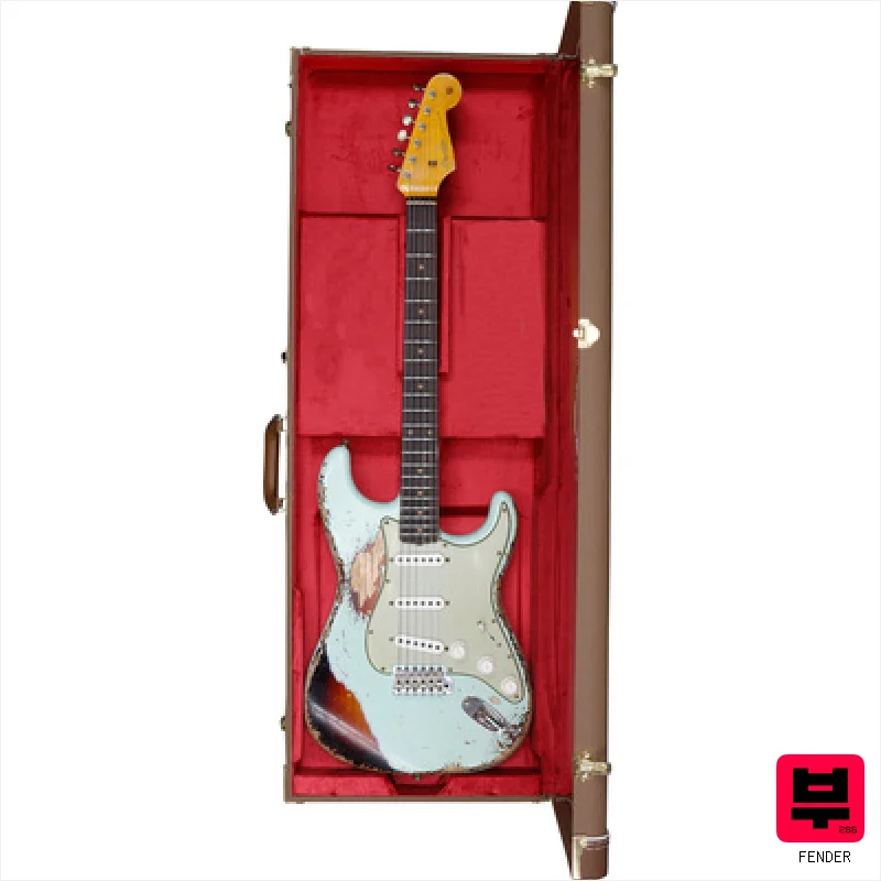 Fender 61 Strat SHR Aged Surf G 3TSB - Premium Guitars