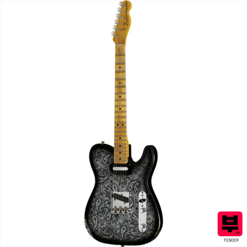 Fender 68 Tele Black Paisley Relic - Premium Guitars