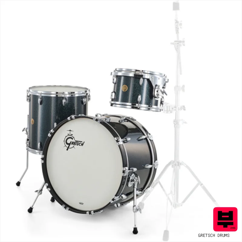 Gretsch Drums US Custom 22 Black Sparkle - Premium Drum Kits