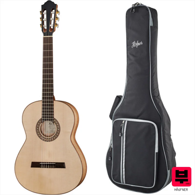 Höfner HGL10 Green Line w/GigBag - 4/4 Size Classical Guitars
