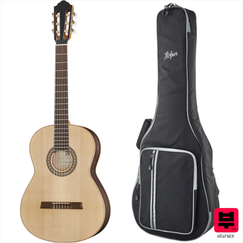 Höfner HGL14 Green Line w/GigBag - 4/4 Size Classical Guitars