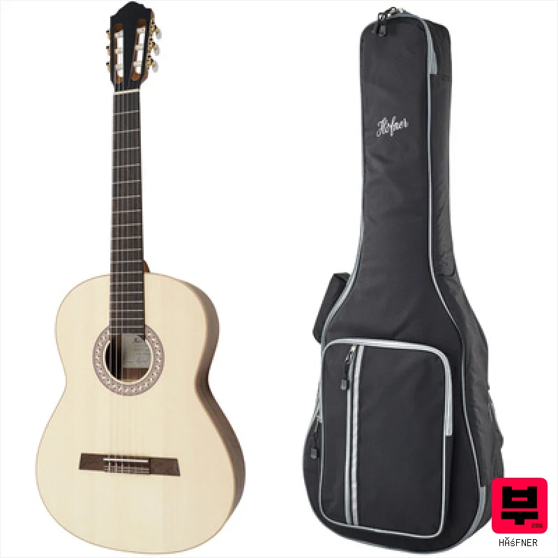Höfner HGL5 Green Line w/GigBag - 4/4 Size Classical Guitars