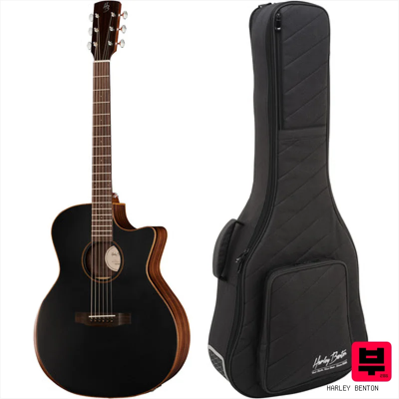 Harley Benton CLG-70SR CE SBK w/SafeBag - Miscellaneous Acoustic Guitars