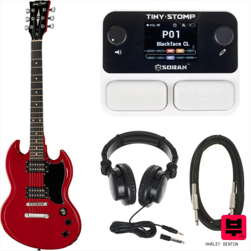 Harley Benton DC-200 CH w/Soran Tiny Stomp