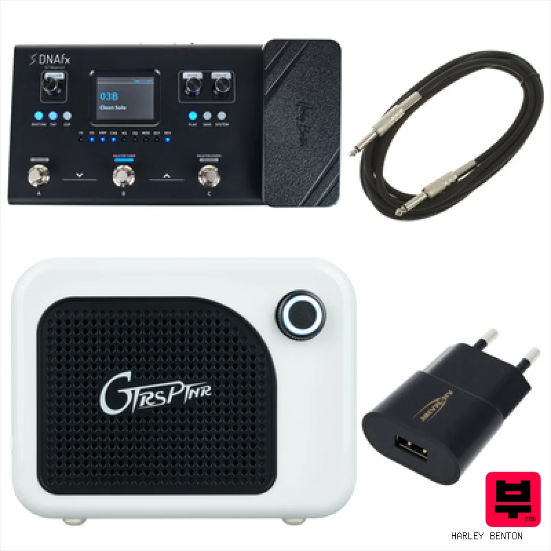 Harley Benton DNAfx Git Adv. + Cab WH Bundle - Professional Music Instrument Photo