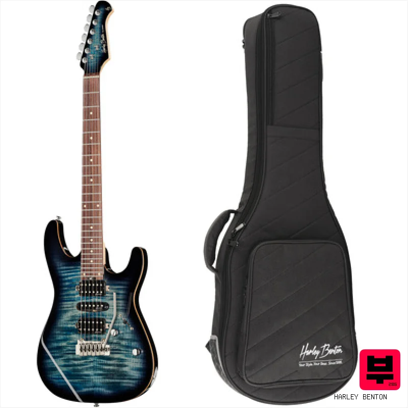 Harley Benton Fusion-III HSH EB FBLB w/Safe