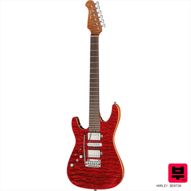 Harley Benton Fusion-IV HSH LH RW QRG - Lefthanded Guitars