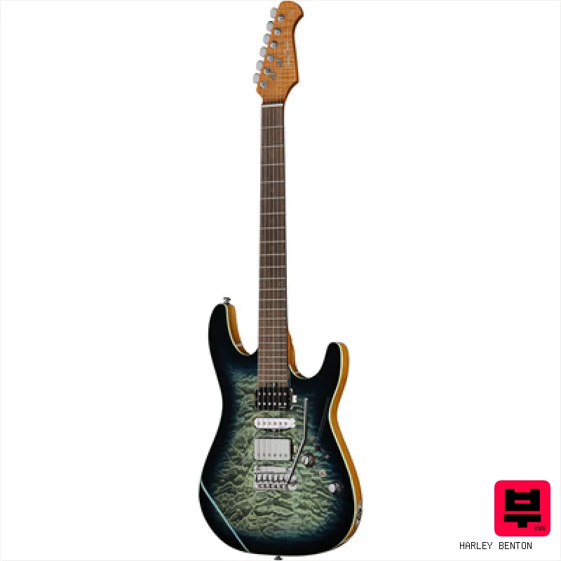 Harley Benton Fusion-IV HSH RW QBLB - ST Style Guitars