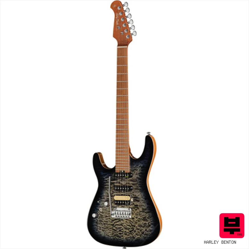 Harley Benton Fusion-IV HSS LH MN QBKB - Lefthanded Guitars