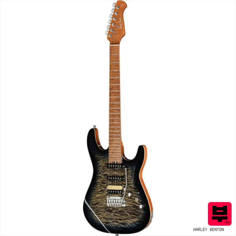 Harley Benton Fusion-IV HSS MN QBKB - ST Style Guitars