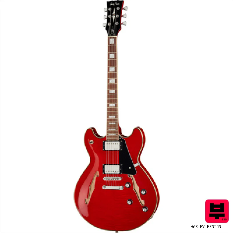 Harley Benton HB-35Plus Cherry - Professional Music Instrument Photo
