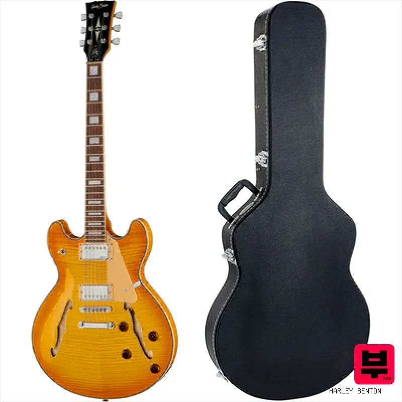 Harley Benton HB-35Plus Lemon w/Case - Professional Music Instrument Photo