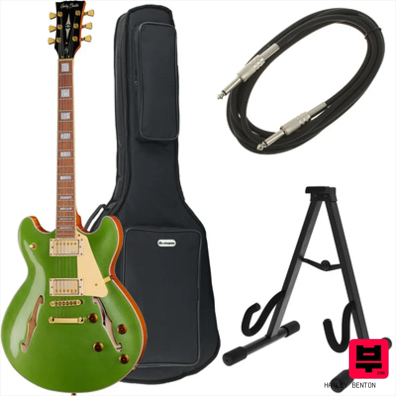 Harley Benton HB-35Plus Metallic Gree Bundle
