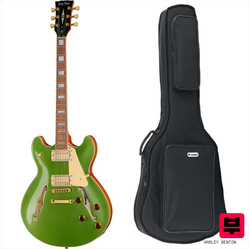 Harley Benton HB-35Plus Metallic Gree w/Bag