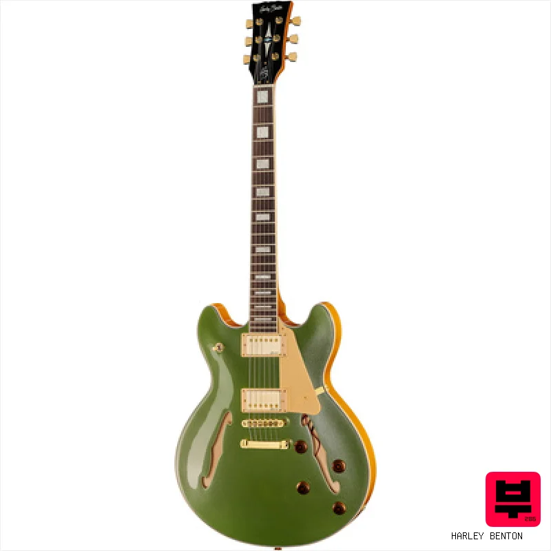 Harley Benton HB-35Plus Metallic Green - Professional Music Instrument Photo