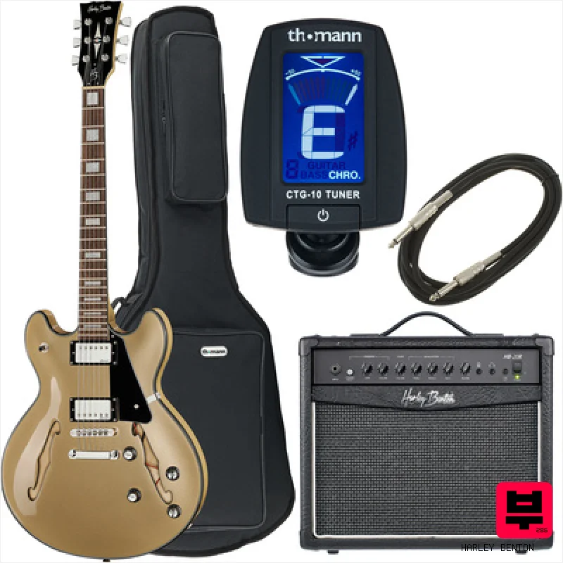 Harley Benton HB-35Plus Shoreline Gol Bundle - Electric Guitar Sets