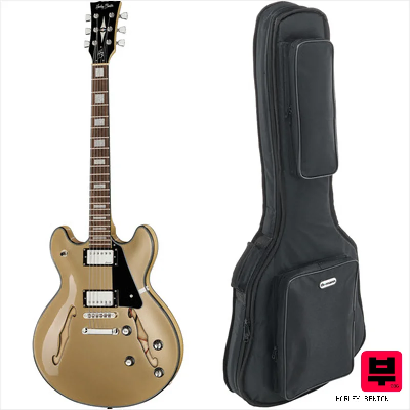 Harley Benton HB-35Plus Shoreline Gold w/Bag - Professional Music Instrument Photo